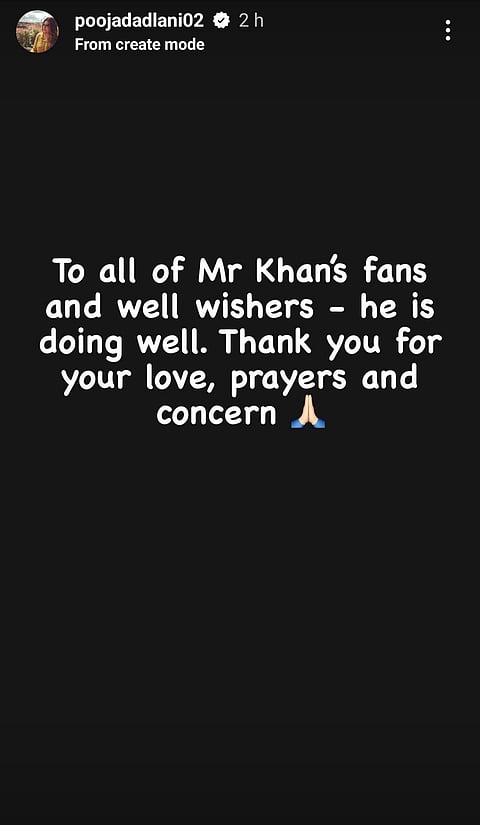 SRK's manager's post on his health